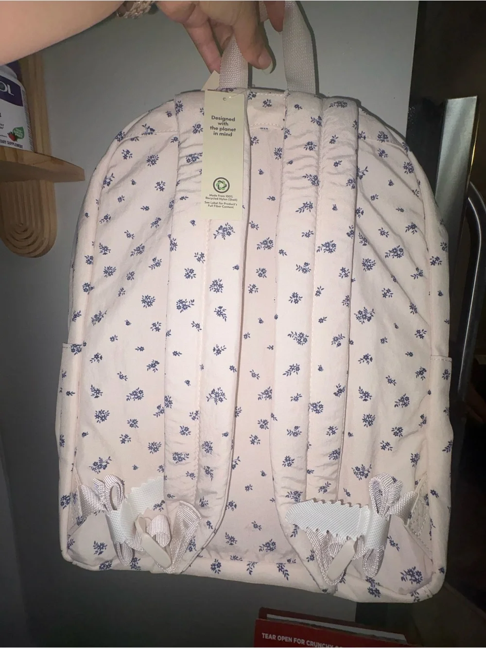 Floral Print Pink Mini Backpack